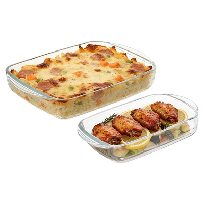 霜山玻璃餐盘耐高温加深大容量