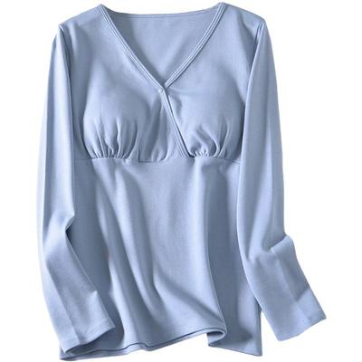 秋衣喂奶加厚打底衫长袖月子服