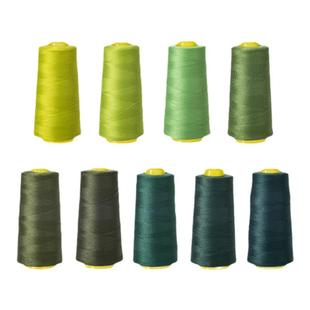 柳青牌墨绿系402缝纫线彩色家用缝衣缝被子的线DIY刺绣线宝塔线