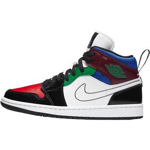 Nike/耐克正品Air Jordan 1 Mid SE AJ1女子彩色拼接篮球鞋DB5454