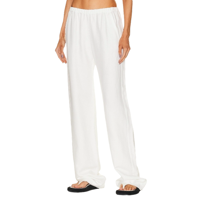 Enza Costa 简约长裤气质休闲裤宽松垂感阔腿裤小众新款REVOLVE