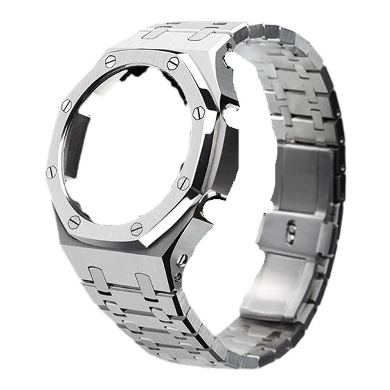 农家橡树GA2100改装金属配件表壳表带手表升级不锈钢巨浪匠造