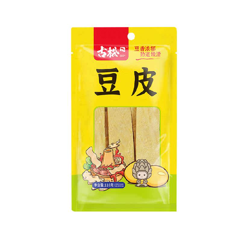 古松豆制品干豆皮搭配凉菜豆腐皮腐竹油豆皮火锅麻辣烫素食食材