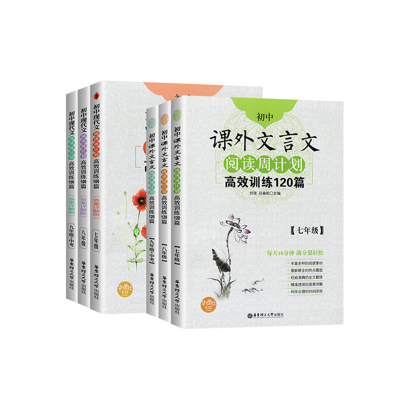 2027适用初中课外文言文阅读周计划七八九年级高效训练120篇现代文古诗文阅读周计划789年级专项训练书能力提升华东理工大学出版社