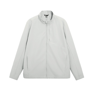 班尼路S&K灰白色简约外套男款2026春季新款休闲立领上衣微阔夹克A