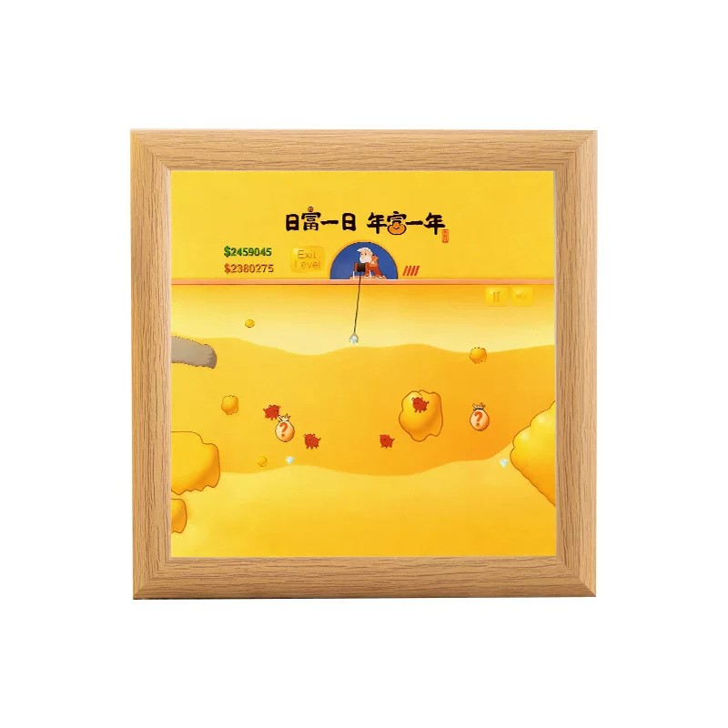 黄金矿工木质卡通相框摆件
