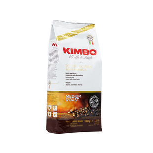 KIMBO意大利进口特浓阿拉比卡精品黑咖啡豆意式espresso金标1kg