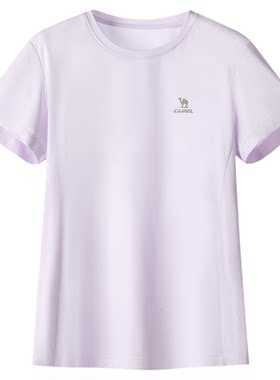 骆驼运动速干T恤短袖 春夏羽毛球户外跑步防晒登山健身瑜伽服上衣
