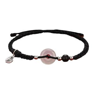 中国黄金央创平安扣手链男生男款高级感手绳情侣手链生日礼物S925