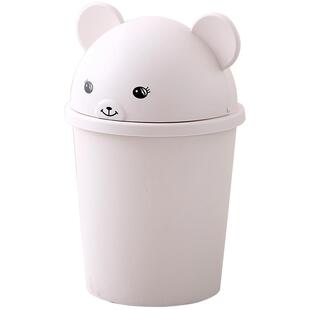 家用带盖垃圾桶厕所卫生间卧室小号客厅可爱翻盖有盖卡通纸篓大号