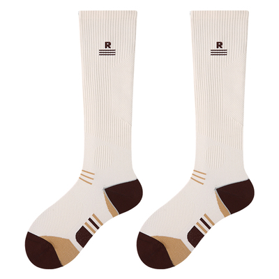 Enjoy it专业运动压力小腿袜女跑步跳绳肌能压缩袜羽毛球骑行袜子