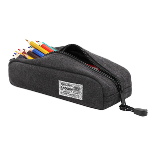 Rough Enough潮牌日式简约收纳文具笔袋学生大容量多功能帆布袋女