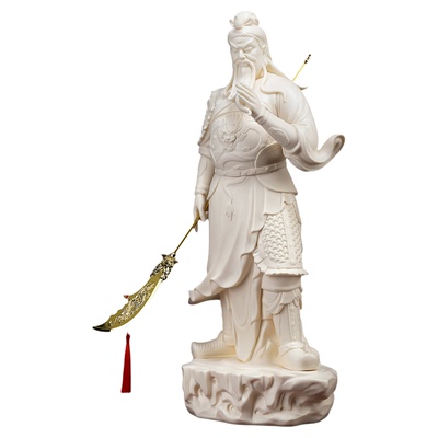 戴玉堂陶瓷关公神像武财神关二爷家用供奉关帝圣君关羽摆件工艺品