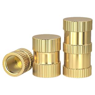 盲孔注塑热熔铜螺母滚花螺母铜镶件预埋螺帽铜花螺母M2M3M4M5M6M8