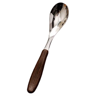 泽滕家木柄刀叉勺不锈钢沙拉牛排意面甜品水果点心蛋糕吐司西餐具