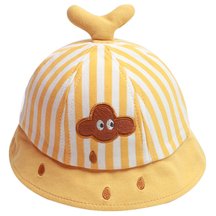 婴儿帽子春秋款宝宝遮阳帽男儿童防晒帽秋冬季小月龄婴幼儿渔夫帽