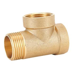百战黄铜4分6分内内外三通接头单边外牙热水器自来水管接头配件