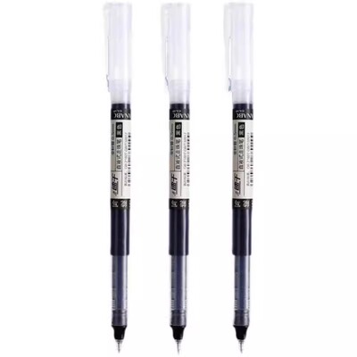 直液笔圆珠笔0.5mm中性笔走珠针管红笔办公商务学生刷题签字黑笔