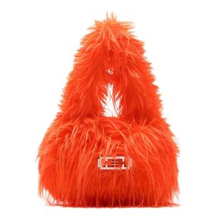 HEURUEH SOFT腋下包 小众设计毛绒包 毛毛包宴会派对包