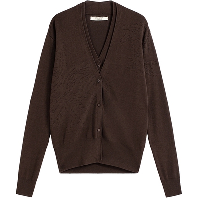 EXCEPTION例外女装2026春季新品提花毛针织衫假两件版型双层开衫