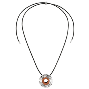 亮熙年轮系列木纹石皮绳项链巴恩风高级感长绳项链一款多戴毛衣链