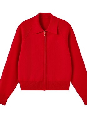 全棉时代红色卫衣拜年服空气层