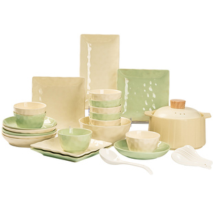 碗家用2025新款高颜值釉下彩陶瓷餐具碗碟套装碗筷碗具结婚礼物