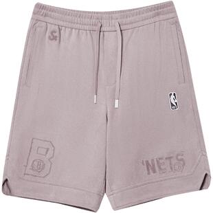 杰克琼斯NBA联名篮网队字母刺绣春季男装短裤舒适篮球潮时尚裤子