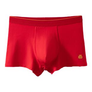 顶瓜瓜内裤男四季款顶呱呱婚庆本命年男士中国红平角内裤2条装