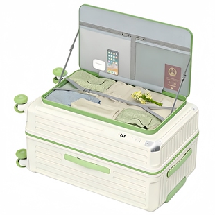 旅大侠小清新侧开盖行李箱女2026新款可扩容拉链箱大容量托运箱男