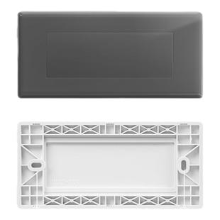 空白面板开关插座118型三位家用装饰灰色白板堵洞遮丑盖板遮挡板