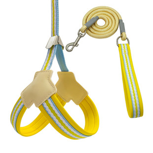 狗狗牵引绳背心式胸背带遛狗绳中小型柴犬柯基比熊泰迪防挣脱狗链