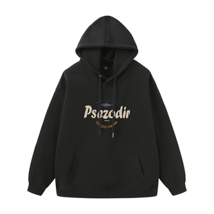 黑色连帽加绒卫衣女款2026新款宽松慵懒风大码胖mm秋冬带帽上衣女