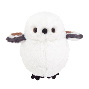 日本sunlemon仿真银喉长尾山雀玩偶滚动公仔生日毛绒玩具娃娃礼物