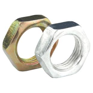 镀白锌细牙薄六角螺母螺丝帽镀锌幼牙螺帽螺丝螺栓帽M7M8M10M12