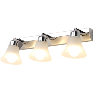 镜前灯 卫生间浴室北欧简约led小螺口灯泡不锈钢卧室梳妆镜子壁灯