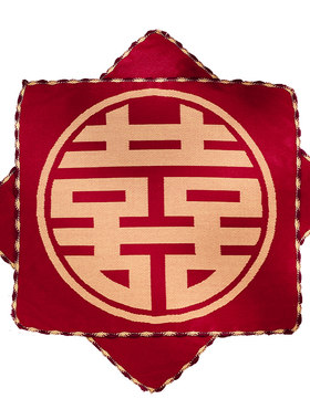 结婚喜庆红手帕女方陪嫁喜字手绢