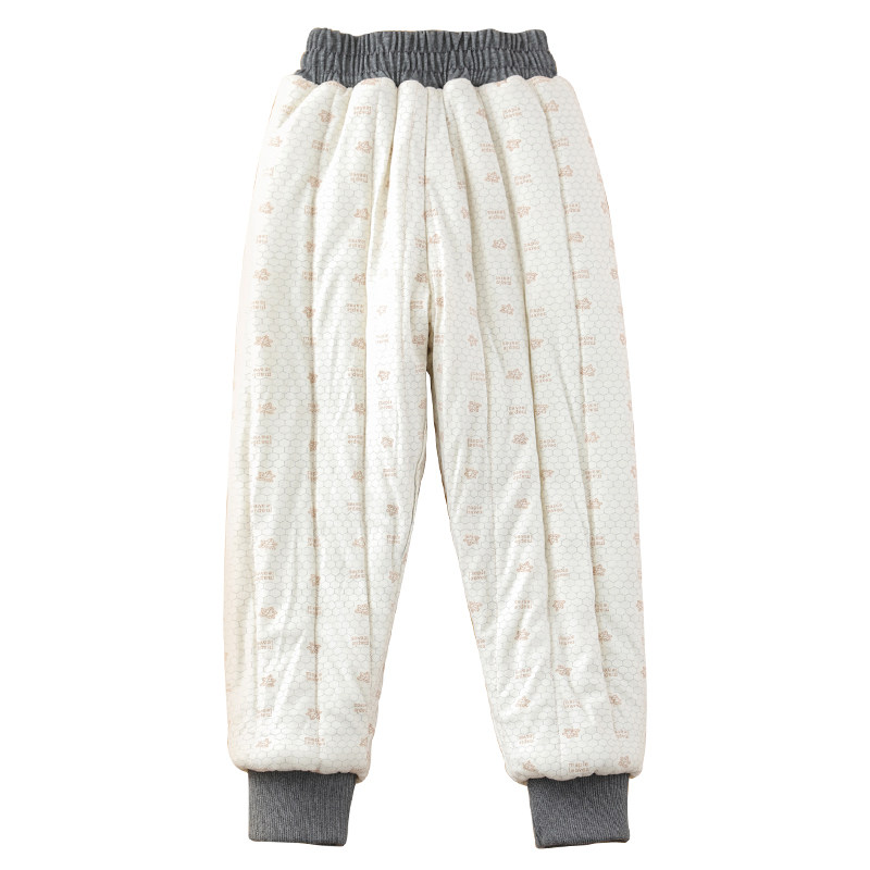 儿童加绒加厚裤子五层特厚卫裤女童棉裤冬季男童保暖裤子一条过冬