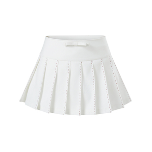 银河万岁Flipped Words“藏不住的悸动”a字百褶裙半身裙白色短裙