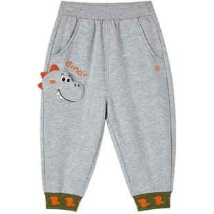 全棉时代男童裤子冬季新款男幼童风柔棉发热长裤儿童抓绒保暖裤