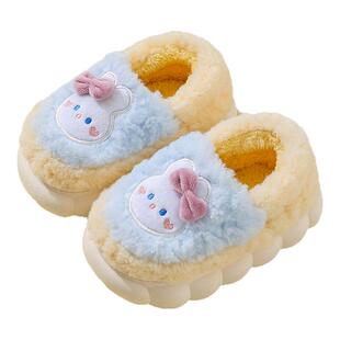 儿童棉拖鞋女童包跟秋冬季2025新款女宝宝棉鞋家居冬天毛拖鞋女孩