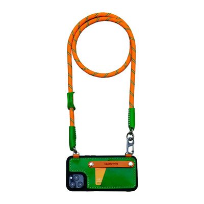 苹果16promax真皮手机壳斜挎挂绳