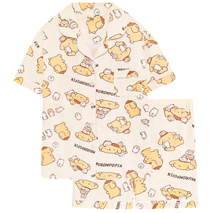 苏新皓同款布丁狗纯棉睡衣女夏季新款短袖卡通可爱网红家居服夏天