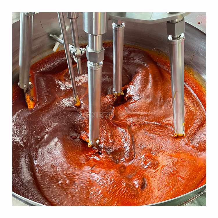 火锅炒料机可炒1000斤底料 多爪行星搅拌炒锅 电磁燃气炒料机器