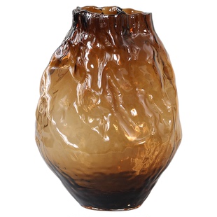 轻奢现代玻璃花瓶水培摆件客厅插花复古创意设计感小众鲜花艺术风