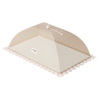 深色餐桌菜罩防蝇防虫效果更好！