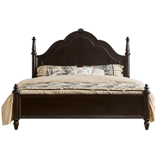 慕盛家具法式复古全实木床主卧室1米8双人床高端大气2025新款1米5