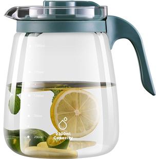 捷安玺冷水壶玻璃耐高温家用大凉水壶茶具套装大容量冰箱冷泡茶壶
