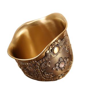 欧式精品桌面垃圾桶卧室床头柜零食果皮杂物筒无盖创意茶几装饰品