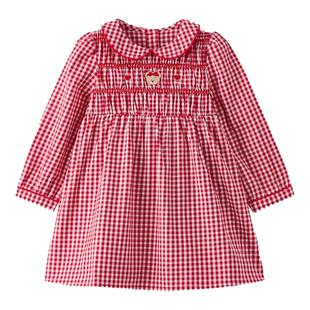 【全棉】PawinPaw卡通小熊童装26年新款女宝宝衬衫连衣裙学院风